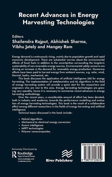 Produktbild: Recent Advances in Energy Harvesting Technologies