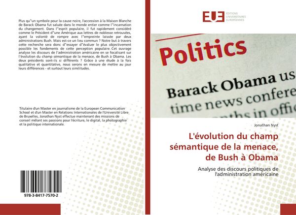 Produktbild: L'&eacute;volution du champ s&eacute;mantique de la menace, de Bush &agrave; Obama