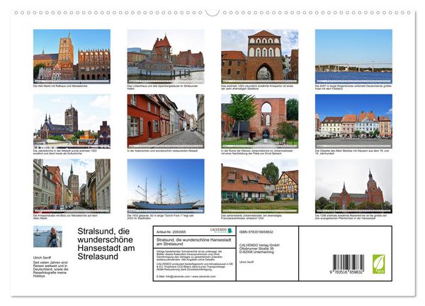 Produktbild: Stralsund, die wundersch&ouml;ne Hansestadt am Strelasund (hochwertiger Premium Wandkalender 2026 DIN A2 quer), Kunstdruck in Hochglanz