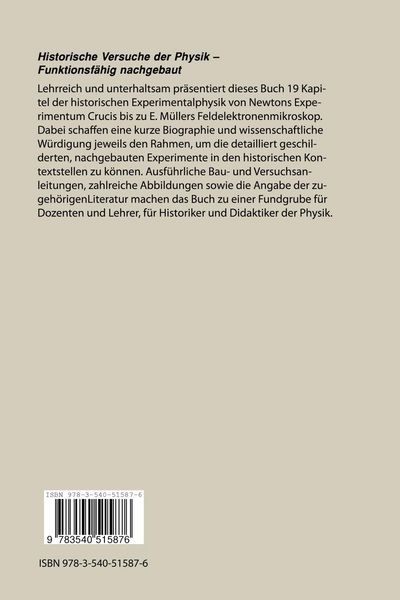 Produktbild: Historische Versuche der Physik