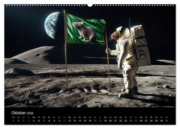 Produktbild: Abenteuerliche Ratten (hochwertiger Premium Wandkalender 2026 DIN A2 quer), Kunstdruck in Hochglanz