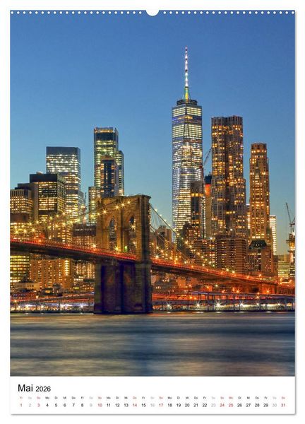 Produktbild: New Yorks architektonische Highlights (Wandkalender 2026 DIN A2 hoch), CALVENDO Monatskalender
