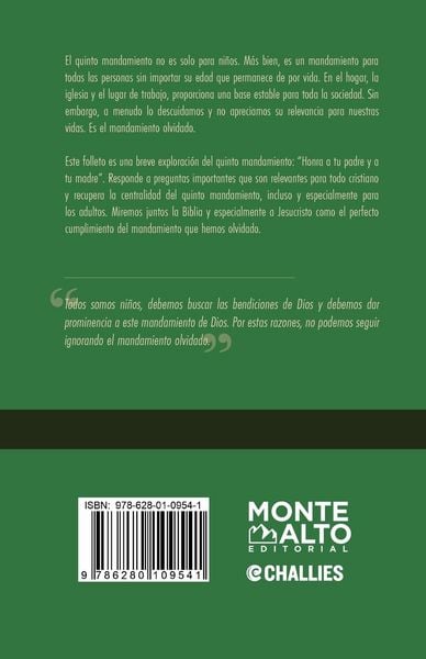 Produktbild: El mandamiento que olvidamos