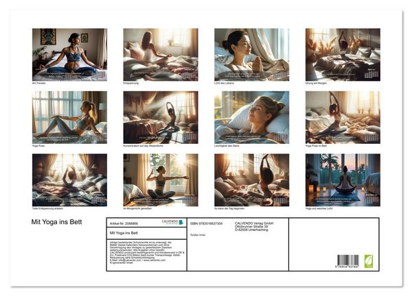 Produktbild: Mit Yoga ins Bett (Wandkalender 2026 DIN A2 quer), CALVENDO Monatskalender