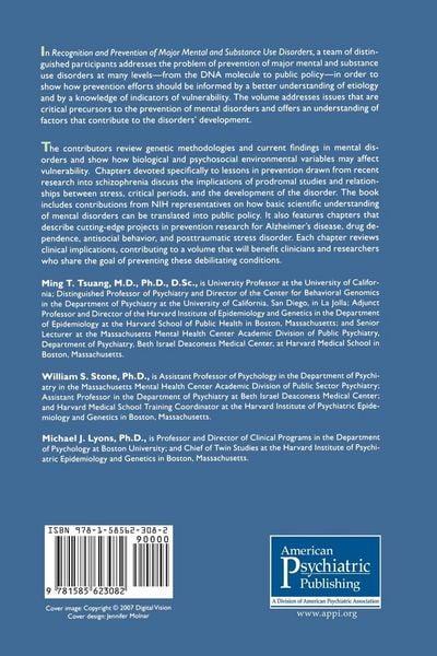 Produktbild: Recognition and Prevention of Major Mental and Substance Use Disorders