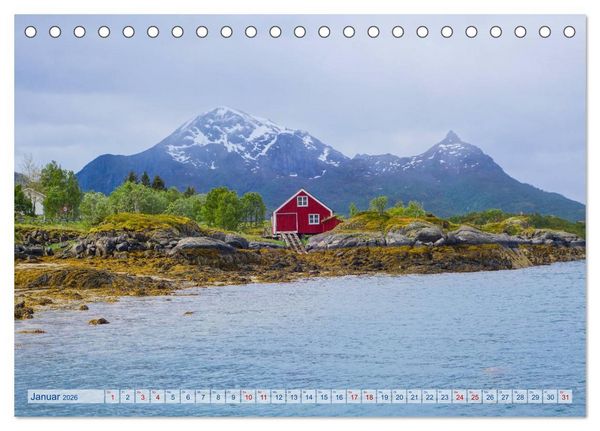 Produktbild: Die Lofoten - Eine Bilder-Reise (Tischkalender 2026 DIN A5 quer), CALVENDO Monatskalender