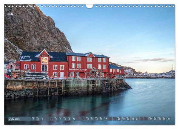 Produktbild: Lofoten, Norway's untamed beauty in Winter (Wall Calendar 2026 DIN A3 landscape), CALVENDO 12 Month Wall Calendar