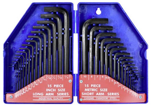 WorkPro Sechskant Stiftschlüsselsatz 0.7 mm, 0.9 mm, 1.3 mm, 1.5 mm, 2.0 mm, 2.5 mm, 3.0 mm, 4.0 mm, 4.5 mm, 5.0 mm, 5.5 mm, 6.0