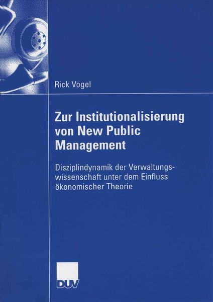 Produktbild: Zur Institutionalisierung von New Public Management