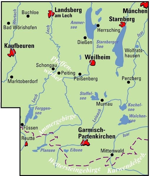 Produktbild: BVA ADFC Regionalkarte Bayerische Seen 1:75.000