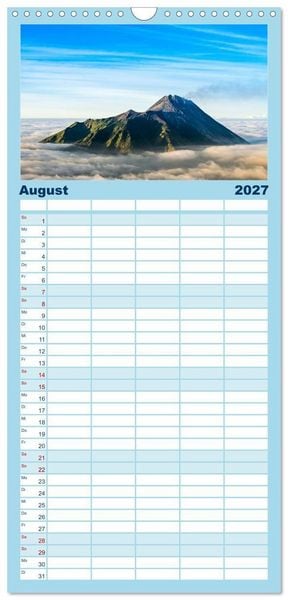 Produktbild: Familienplaner 2027 - Indonesien - Ein atemberaubender Inselstaat. mit 5 Spalten (Wandkalender, 21 x 45 cm) CALVENDO