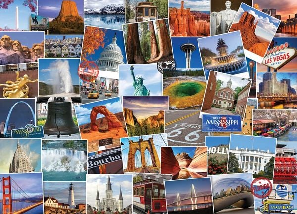 Produktbild: Puzzle 1000 Teile - Globetrotter Collection: US