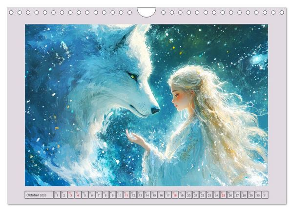 Produktbild: Traumwelten. Mangas mit magischen Begegnungen (Wandkalender 2026 DIN A4 quer), CALVENDO Monatskalender