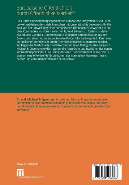 Produktbild: Europ&auml;ische &Ouml;ffentlichkeit durch &Ouml;ffentlichkeitsarbeit?