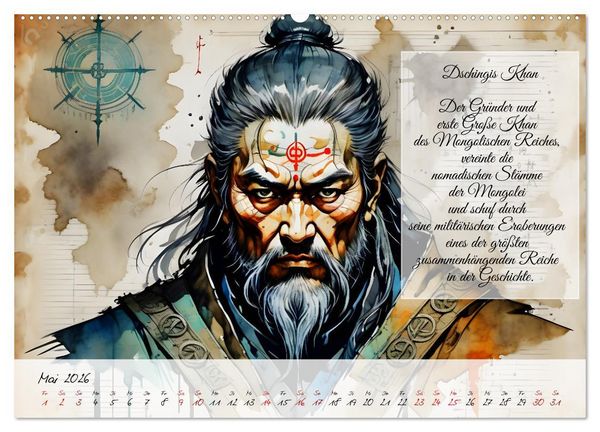 Produktbild: Legend&auml;re Ikonen der Geschichte (Wandkalender 2026 DIN A2 quer), CALVENDO Monatskalender
