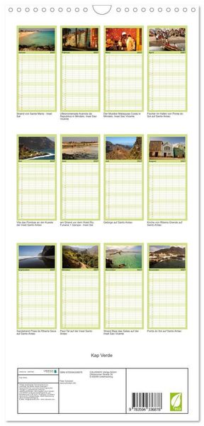 Produktbild: Familienplaner 2027 - Kap Verde mit 5 Spalten (Wandkalender, 21 x 45 cm) CALVENDO