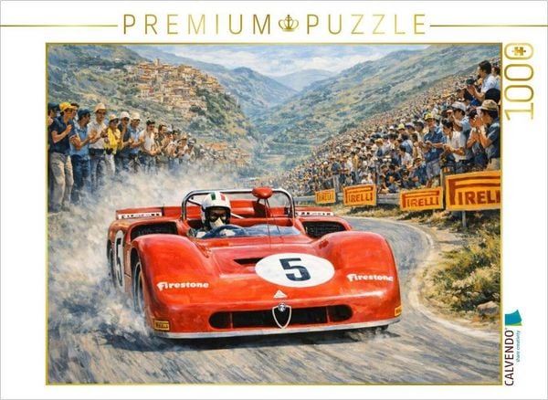 CALVENDO Puzzle Bei der Targa Florio 1971 waren Nino Vaccarella und Toine Hezemans im Alfa Romeo T33/3 siegreich. | 1000 Teile Lege-Größe 64x48cm Foto-Puzzle für glückliche Stunden