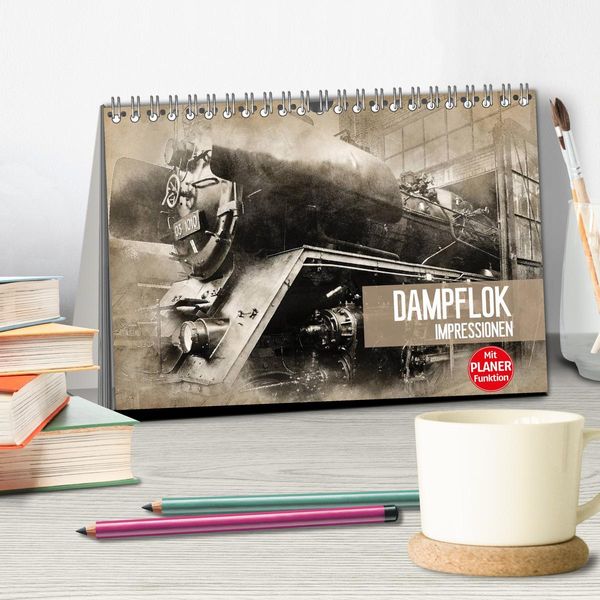 Produktbild: Dampflok Impressionen (Tischkalender 2026 DIN A5 quer), CALVENDO Monatskalender