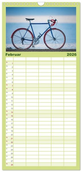 Produktbild: Familienplaner 2026 - Stahlrenner - Rennrad-Klassiker aus Europa mit 5 Spalten (Wandkalender, 21 x 45 cm) CALVENDO