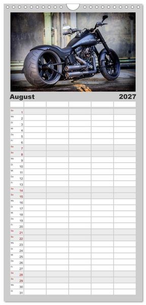 Produktbild: Familienplaner 2027 - Best of Custom- and Showbikes mit 5 Spalten (Wandkalender, 21 x 45 cm) CALVENDO
