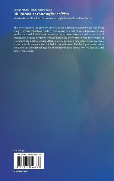 Produktbild: Job Demands in a Changing World of Work