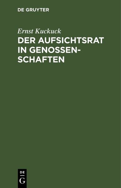 Produktbild: Der Aufsichtsrat in Genossenschaften