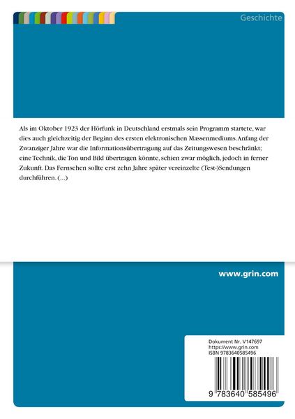 Produktbild: Politik im Rundfunkwesen der Weimarer Republik