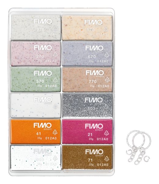 Produktbild: STAEDTLER Modelliermasse Set Fimo effect boho, 12er Set, ofenh&auml;rtend
