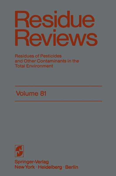 Produktbild: Residue Reviews
