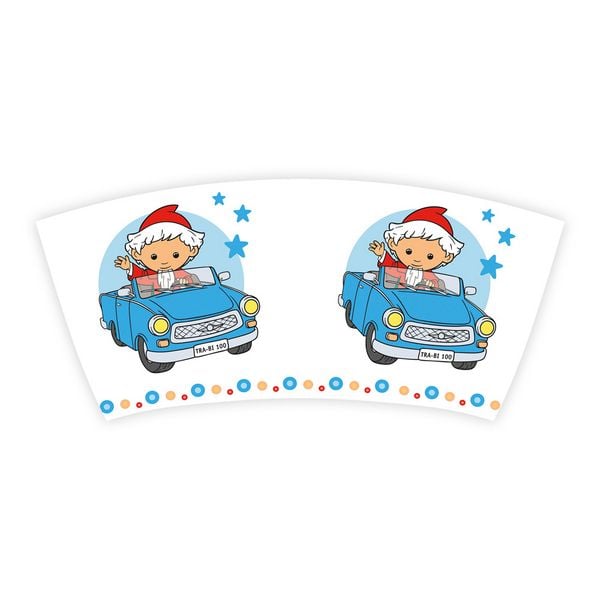 Produktbild: TR&Ouml;TSCH - Unser Sandm&auml;nnchen Kindertasse Geschenktasse aus Porzellan Sandm&auml;nnchen im Auto