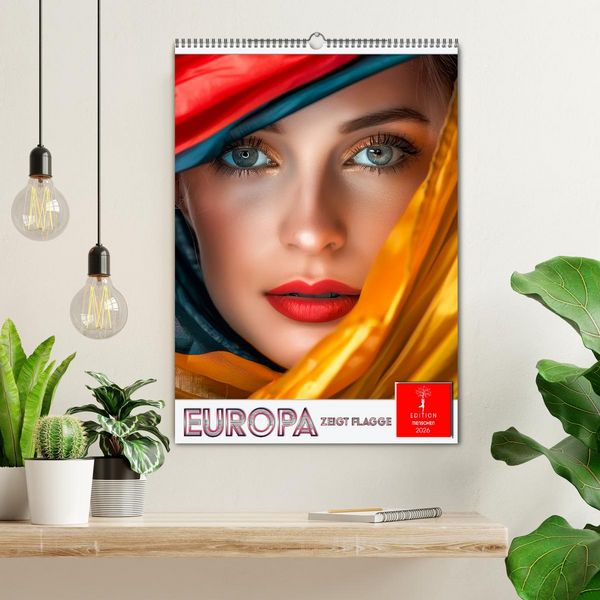 Produktbild: Europa zeigt Flagge (Wandkalender 2026 DIN A2 hoch), CALVENDO Monatskalender