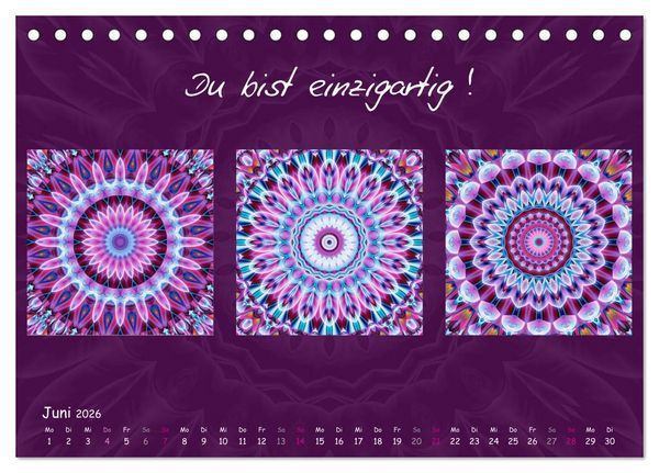 Produktbild: Mandala Trilogien (Tischkalender 2026 DIN A5 quer), CALVENDO Monatskalender