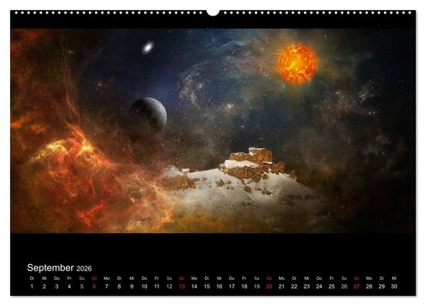 Produktbild: Kosmische Panoramen (Wandkalender 2026 DIN A2 quer), CALVENDO Monatskalender