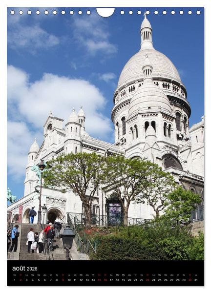 Produktbild: Lumi&egrave;res de Montmartre (Calendrier mural 2026 DIN A4 horizontal), CALVENDO calendrier mensuel