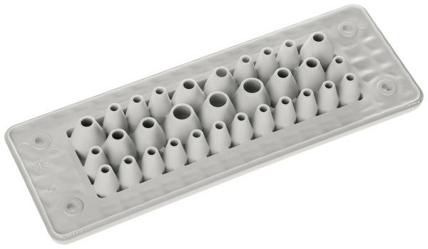Produktbild: Trelleborg MH-24 F 31-1 LIGHT GREY UL94 V-0 IP65 | TPE | Screw Durchf&uuml;hrungsplatte TPE Grau 1 St.