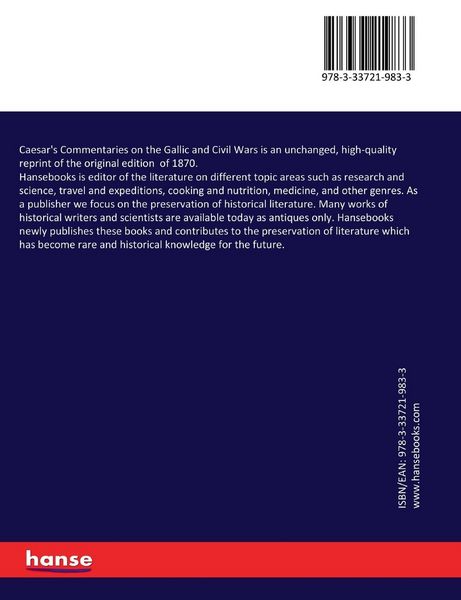 Produktbild: Caesar's Commentaries on the Gallic and Civil Wars