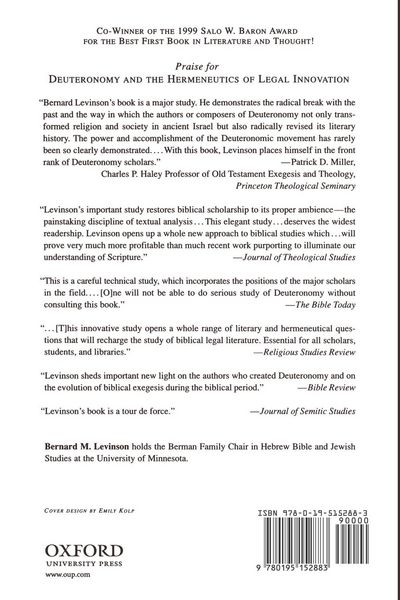 Produktbild: Deuteronomy and the Hermeneutics of Legal Innovation