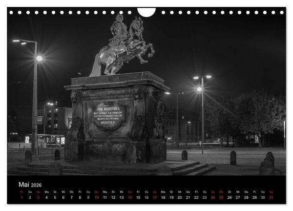 Produktbild: Dresden - Elbflorenz bei Nacht (Wandkalender 2026 DIN A4 quer), CALVENDO Monatskalender