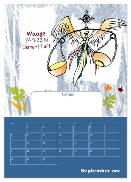 Produktbild: Sternzeichen &bull; Geburtstagskalender / Planer (Wandkalender 2026 DIN A2 hoch), CALVENDO Monatskalender