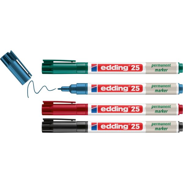 Produktbild: Edding Permanentmarker EcoLine 25, 4er Set