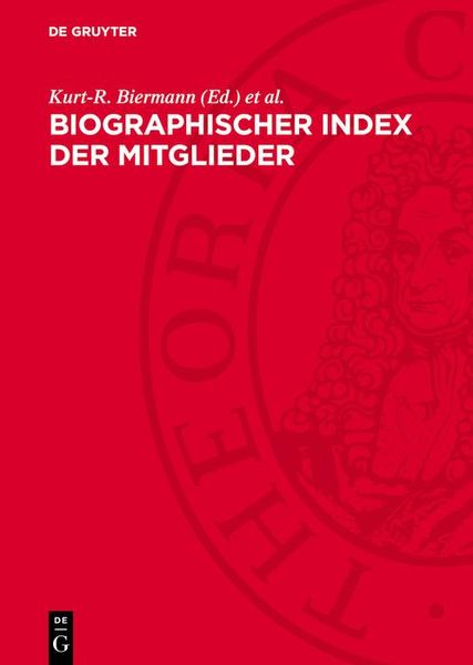 Produktbild: Biographischer Index der Mitglieder