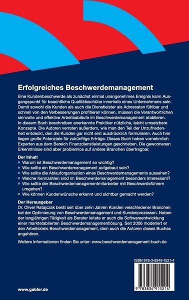 Produktbild: Erfolgreiches Beschwerdemanagement