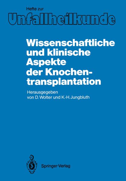 Produktbild: Wissenschaftliche und klinische Aspekte der Knochentransplantation