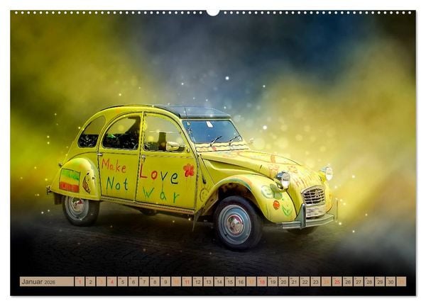 Produktbild: Die Ente - Citro&euml;n 2CV (hochwertiger Premium Wandkalender 2026 DIN A2 quer), Kunstdruck in Hochglanz