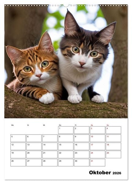 Produktbild: Mit Tieren hinein in das neue Jahr (Wandkalender 2026 DIN A2 hoch), CALVENDO Monatskalender