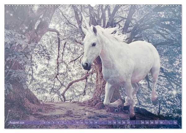 Produktbild: Einhorn Love - Fantasiewelt (hochwertiger Premium Wandkalender 2026 DIN A2 quer), Kunstdruck in Hochglanz