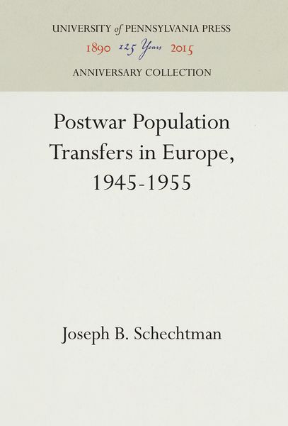 Produktbild: Postwar Population Transfers in Europe, 1945-1955