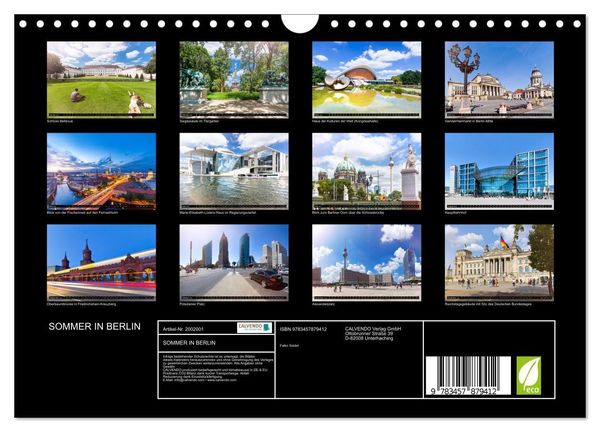 Produktbild: SOMMER IN BERLIN (Wandkalender 2026 DIN A4 quer), CALVENDO Monatskalender