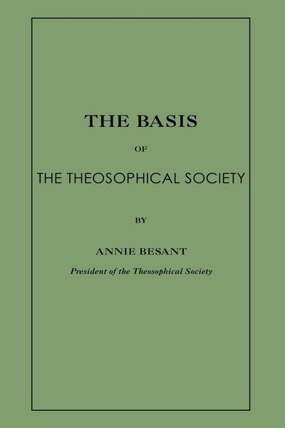 Produktbild: The Basis of the Theosophical Society
