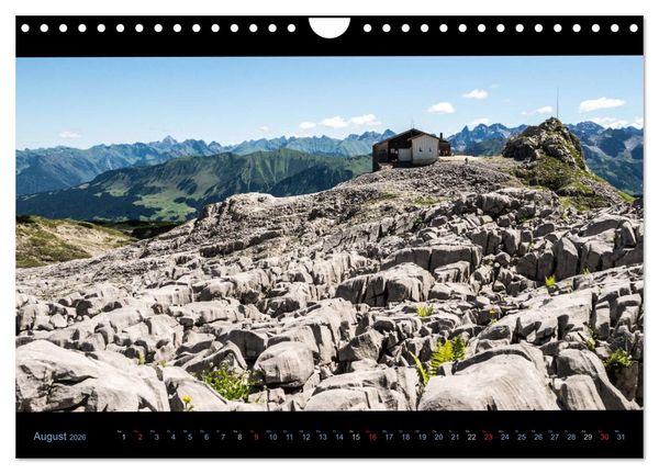 Produktbild: Region Oberstdorf - Kleinwalsertal und Nebelhorn (Wandkalender 2026 DIN A4 quer), CALVENDO Monatskalender